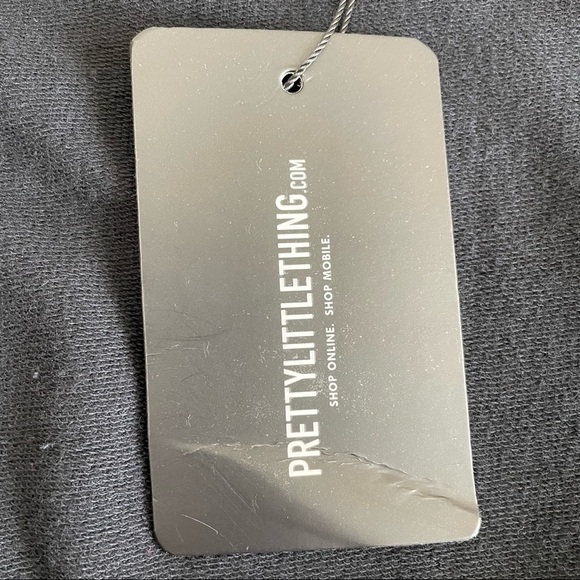 Pretty Little Thing Black Bardot Tie Front Cropped Sweater - Picture 8 of 10